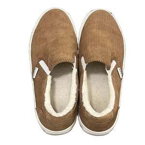 J.Crew Corduroy Faux Sherpa Lined Slip On Loafers Brown Women’s Size 7